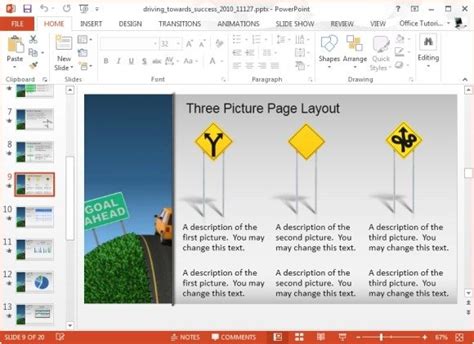 Driving Towards Success PowerPoint Template And Video Animation