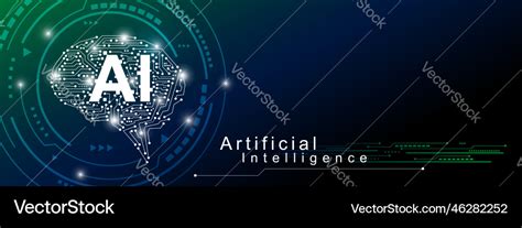 Ai artificial intelligence banner design Vector Image