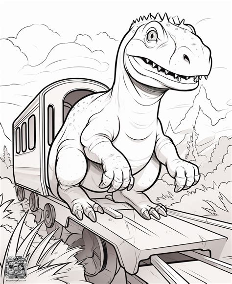 Chug & Color! 🚂 Join the Dino Express Train Coloring Adventure! - Free ...