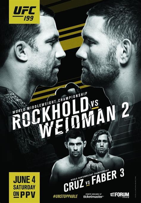 Official Ufc 199 Event Poster Mma