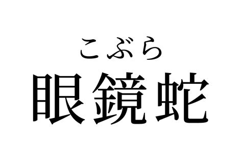 【読めたらスゴイ！】「眼鏡蛇」って何のこと！？メガネをかけたヘビ！？この漢字、あなたは読めますか？ ｜ ガジェット通信 Getnews