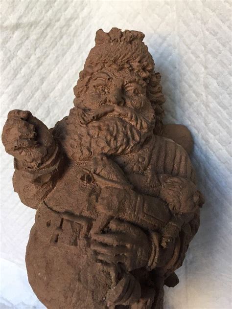 Pecan Resin Unpainted Large Santa Old World Solid Pecan Resin Rare