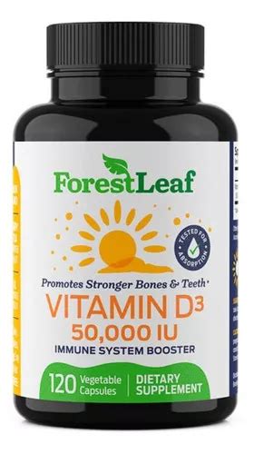 Vitamina D3 Forest Leaf 50 000 Iu 120ct Sabor N A Cuotas Sin Interés