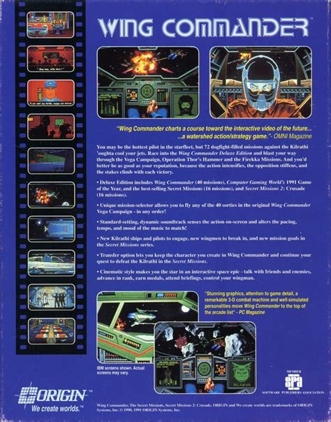 Wing Commander Deluxe Edition Cover Or Packaging Material MobyGames