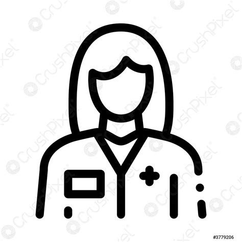 Mujer Médico Icono Vector De Ilustración Vector De Stock 3779206