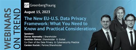 Aug 15 Webinar The New Eu U S Data Privacy Framework What You Need