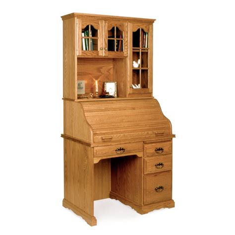 Shop Small 40" Roll Top Desk & Hutch | Handcrafted Amish Furniture from ...