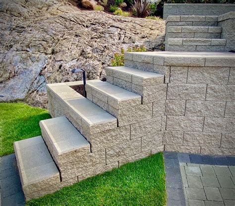 Allan Block Stairs Traditional Landscape Vancouver By Blue Bear