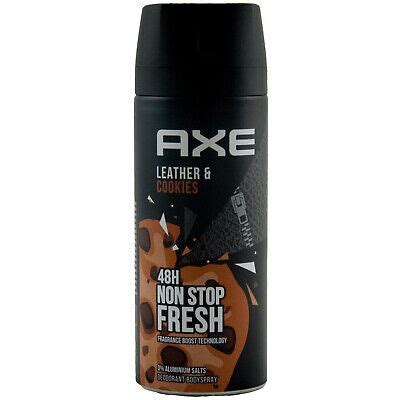 Axe Déodorant Spray Cuir Cookies 1 X 150ml pour Homme 48H Protection