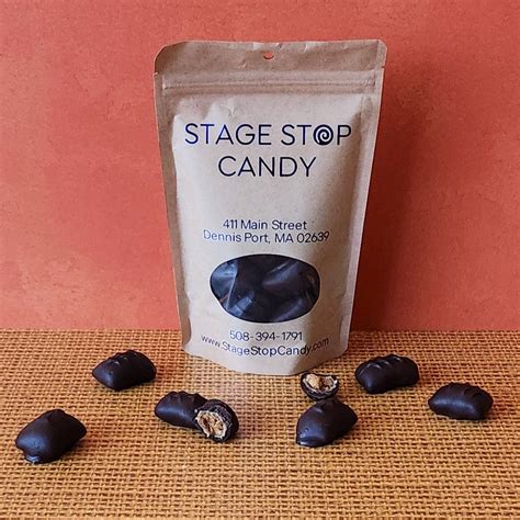 Chocolate Dipped Peanut Butter Coconut Logs Stage Stop Candy