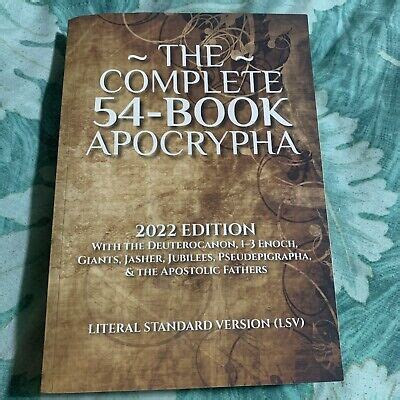 The Complete 54 Book Apocrypha 2022 Edition With The Deuterocanon 1