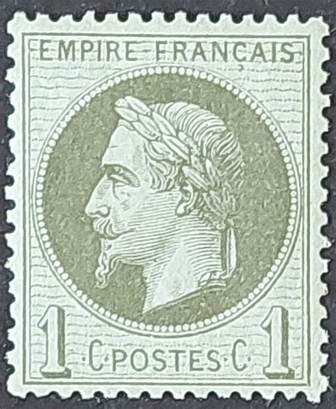 France 1870 Napoléon III Lauré 1 c vert bronze Yvert 25 Catawiki