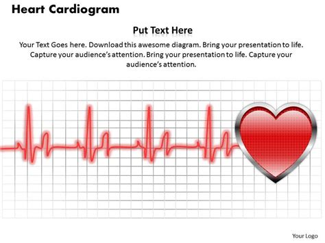 Heart Cardiogram Powerpoint Template Slide Presentation Powerpoint