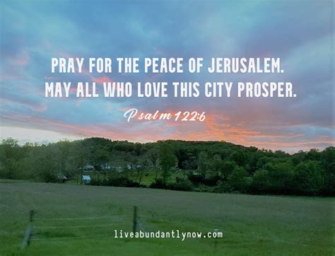 A PRAYER FOR PEACE IN ISRAEL - LIVE ABUNDANTLY NOW