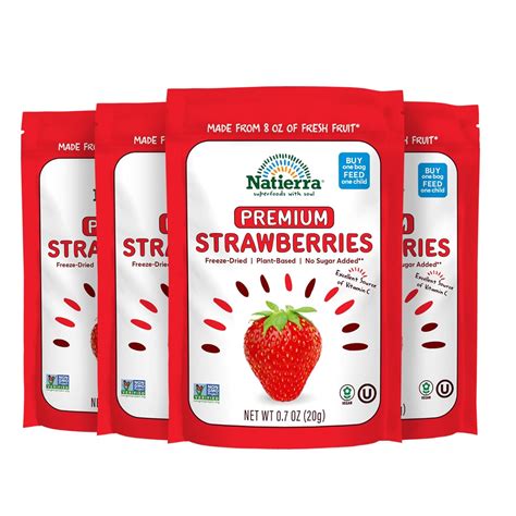 Amazon NATIERRA Premium Freeze Dried Strawberries Non GMO