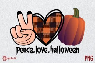 Peace Love Halloween Sublimation Png Graphic By Craftdesignbulk