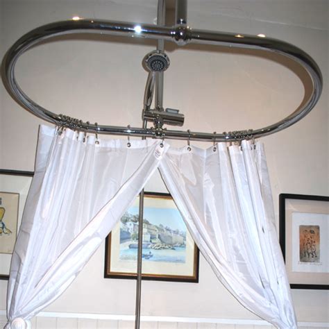 Oval Shower Curtain Rod Ceiling Mount Shelly Lighting