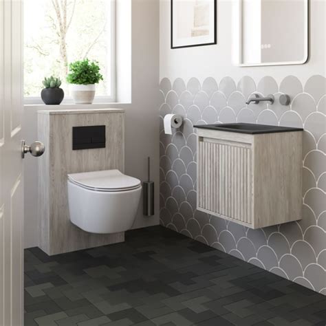 Crosswater Flute Nordic Oak Wall Hung Vanity Unit Sanctuary Bathrooms