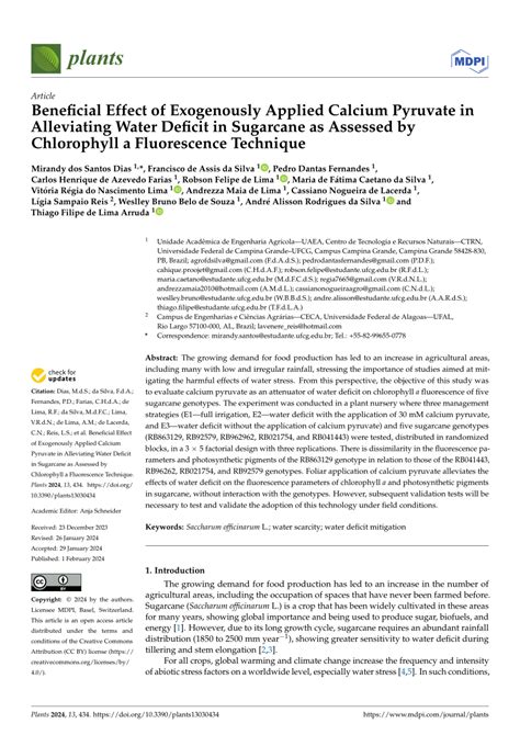 PDF Beneficial Effect Of Exogenously Applied Calcium Pyruvate In