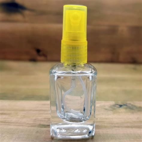 Frasco De Perfume Vidro Ml Quadrado Spray Amarelo Elo