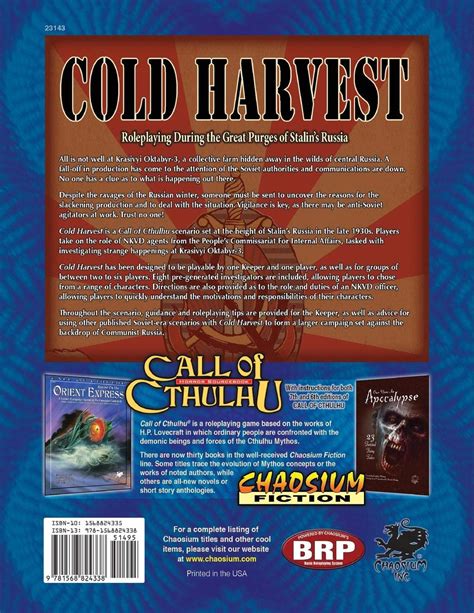 Cold Harvest Roleplaying During The Great Purges Call Of Cthulhu