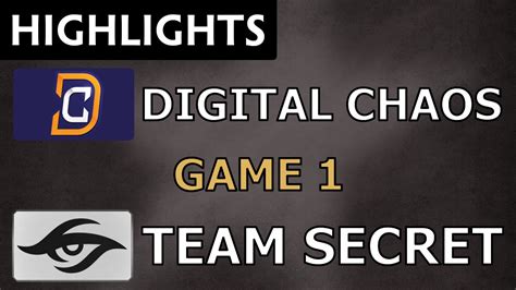 Digital Chaos Vs Team Secret Game Sl I League Starseries S Dota