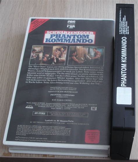 Phantom Kommando VHS CBS FOX Arnold Schwarzenegger Mark L Lester Kult