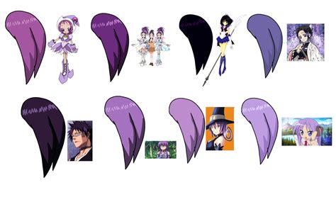 Purple Anime hair types 3 by NezukoRempaDeviart07 on DeviantArt