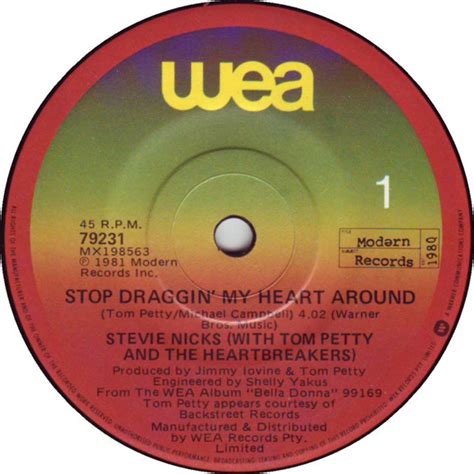 Stevie Nicks - Stop Draggin' My Heart Around (Vinyl, Single, 7", 45 RPM ...