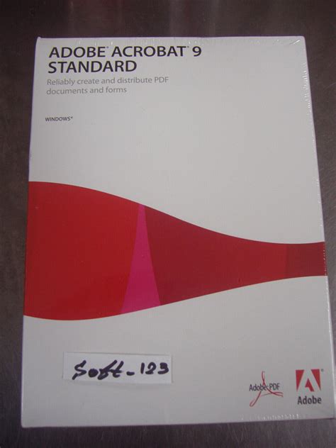 Adobe Acrobat 9 Standard For Windows Pc Liceensed For 2 Pcs New Sealed