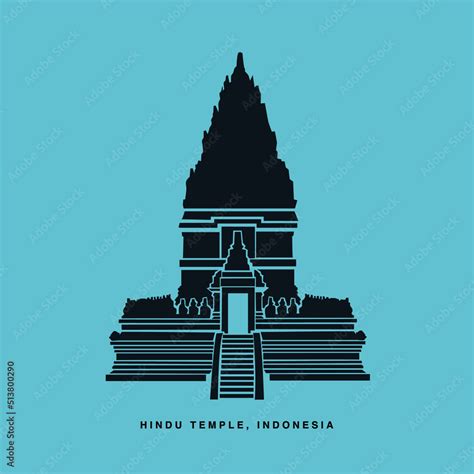 Hindu temple, Indonesia vector icon. A Beautiful Hindu temple Icon ...