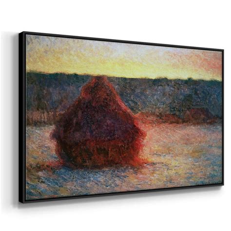 WexfordHome Grainstack At Sunset Winter 1890 Framed On Canvas Print