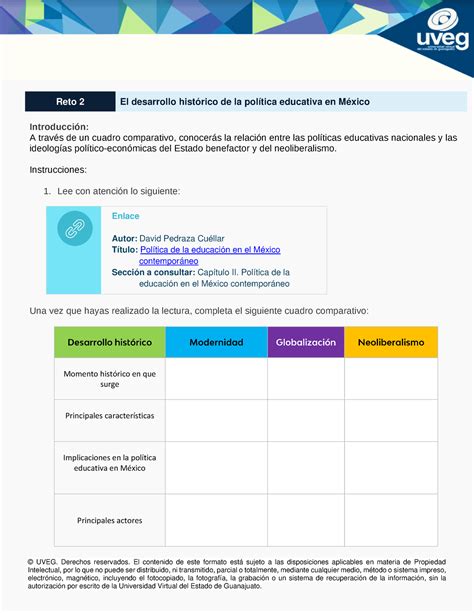 R2 Instrucciones Política Y Legislación Educativa © Uveg Derechos