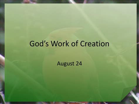 Ppt God’s Work Of Creation Powerpoint Presentation Free Download Id 3834078