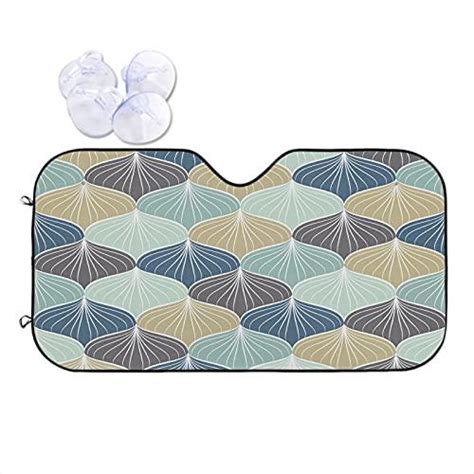 Beabes Swirl Geometric Pattern Front Car Sunshade Protector Abstract