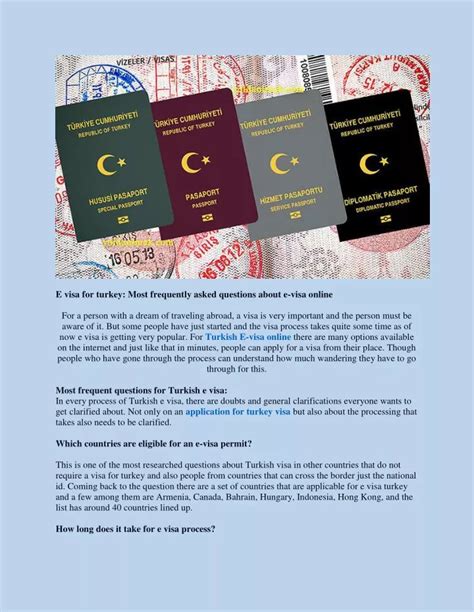 Ppt E Visa For Turkey Most Frequently Asked Questions About E Visa