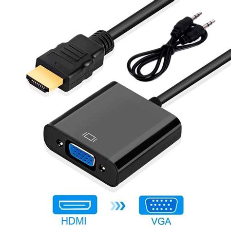 Cabo Adaptador Conversor Hdmi Para Vga Saída P2 De Áudio MBTECH