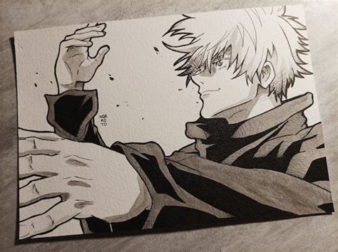 Satoru Gojo Jujutsu Kaisen Drawing Manga Anime Etsy