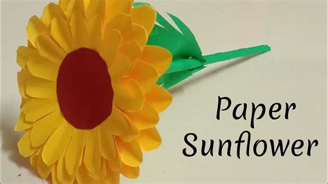 Beautiful Paper Sunflower Tutorial Diy Paper Sunflower 🌻home Decoration Ideas Youtube