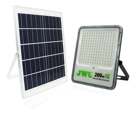 Reflector Led Con Panel Solar Para Uso Exterior 200w Jwj Meses Sin