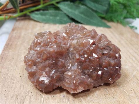 Red Calcite Crystal Cluster Santa Eulalia Mexico Hematoid Calcite