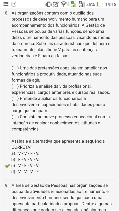 Gestão e Desenvolvimento de Pessoas prova II Gestão de Desempenho