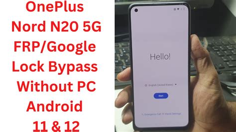 OnePlus Nord N20 5G FRP Google Lock Bypass Without PC Oneplus Nord