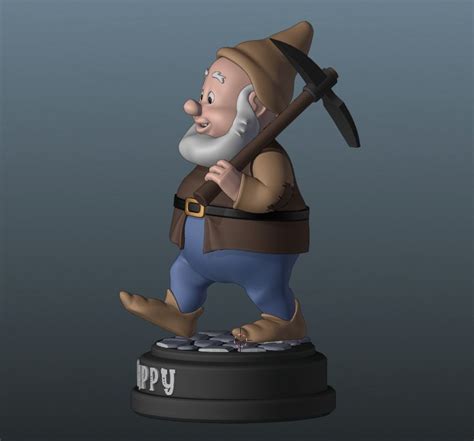 Happy the Dwarf 3D model 3D printable | CGTrader