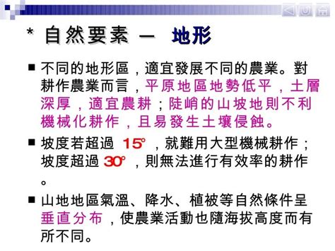 地理教室，無國界 高一第二冊產業單元補充資料~影響農業區位的基本要素