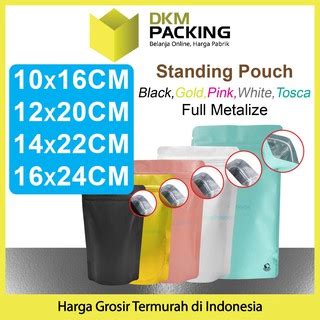 Jual Standing Pouch NON WINDOW ZIPLOCK Plastik Klip ALUMUNIUM FOIL