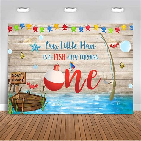 Gone Fishing Birthday Party Backdrop O Fish Ally 1st Birthday Party