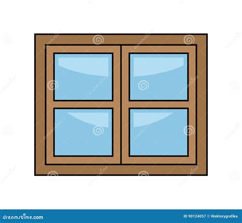 Window Cartoon Vector Symbol Icon Design. Stock Vector - Illustration ...