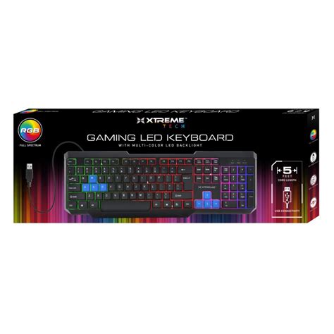 Gaming Keyboard with Multi-Color LED Backlight - Xtreme Cables