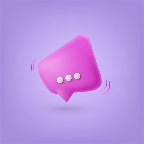 Premium Vector 3d Speech Bubble Render Vector Icon Chat Message